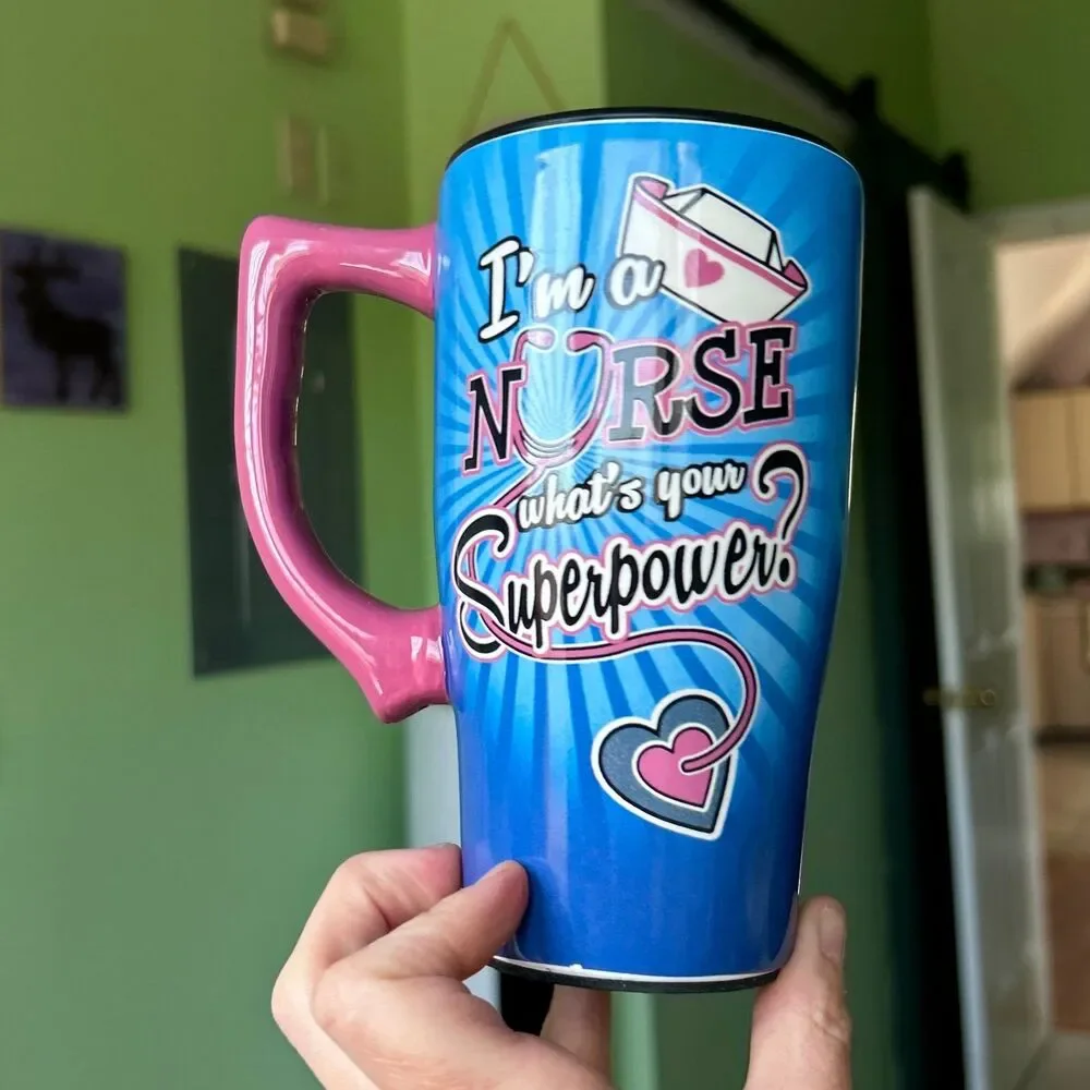 Nurse Hero Ceramic Travel Coffee Tea Mug - Picture 4 of 7